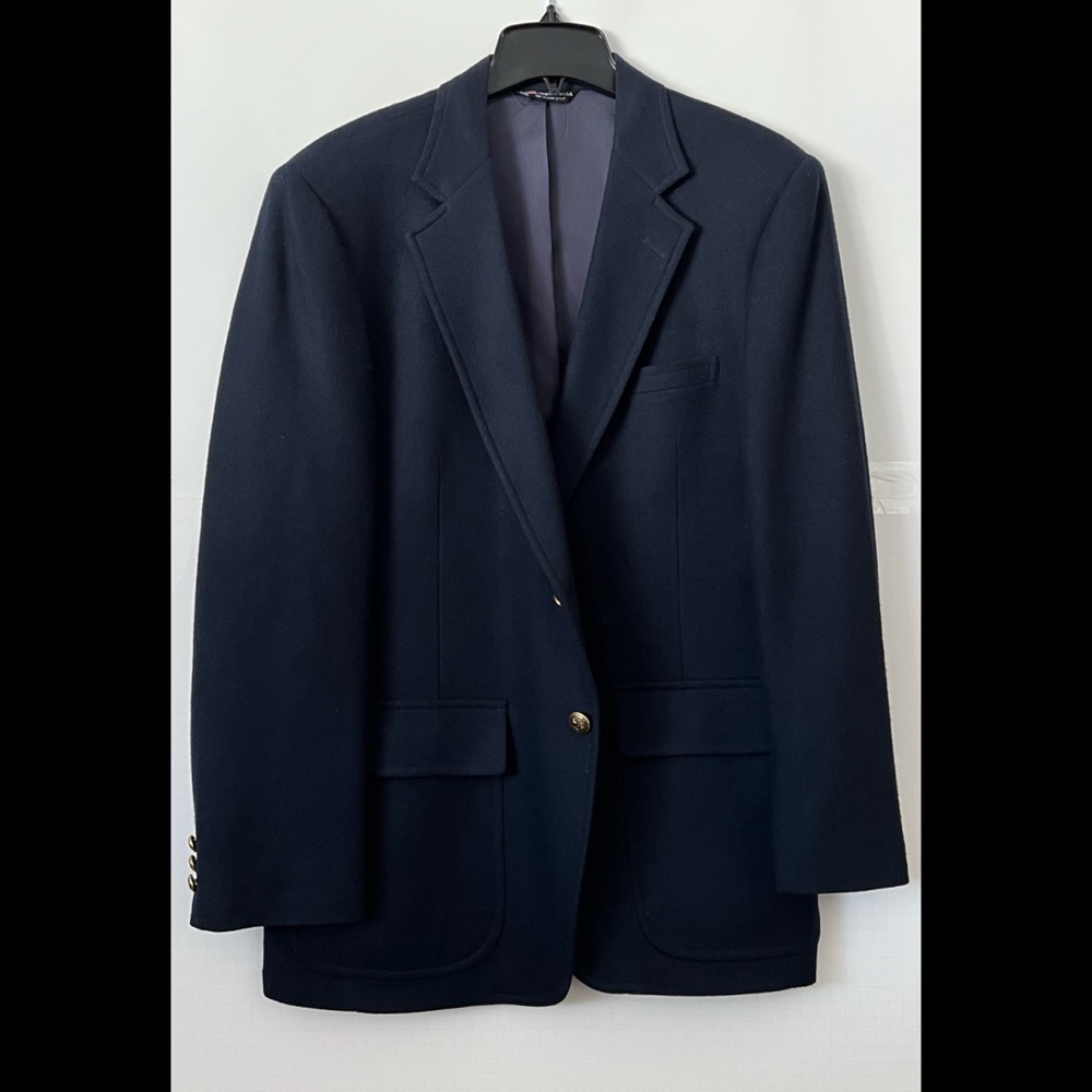 Hardwick Sport Jacket Blazer 100% wool Vintage Navy Blue